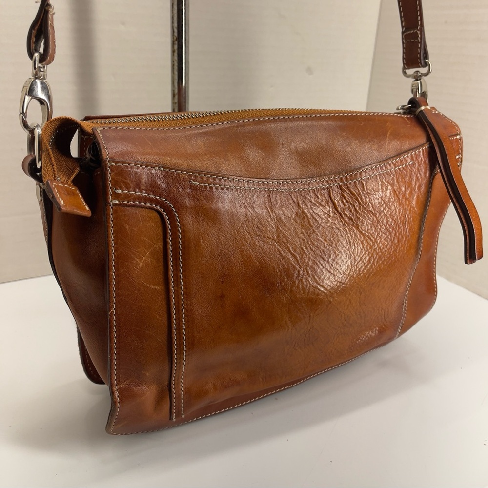 Cavalcanti Genuine Elegant Brown Leather Women’s Crossbody Bag - Picture 2 of 14